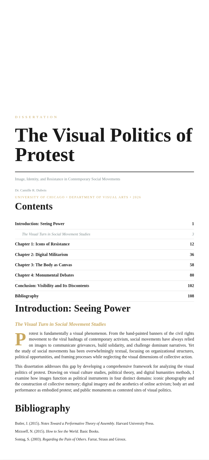 Editorial magazine thesis